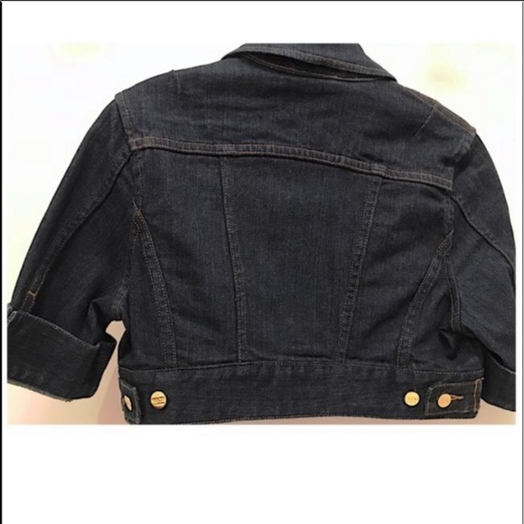 Sean John Cropped Dark Denim Jacket 3/4 Sleeves S - Picture 5 of 7